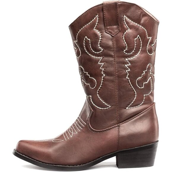 SheSole Women's Western Cowgirl Cowboy Boots Classic Country Style Footwear - Picture 3 of 6